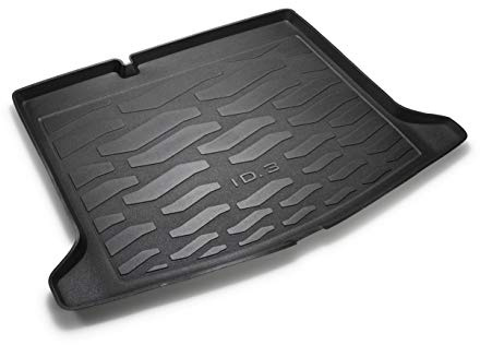 Volkswagen 10A061160A Gepäckraumeinlage Kofferraumeinlage, für Basis Ladeboden, mit ID.3 Schriftzug, Schwarz