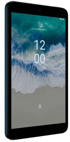 Nokia - Tablet T10 Wi-Fi, Android 12, Pantalla 8 60Hz, 3GB RAM/32GB ROM, batería de 5250mAh, cámara 8MP, Frontal 2MP, Altavoces estéreo con reproducción OZO, Azul [Italia]