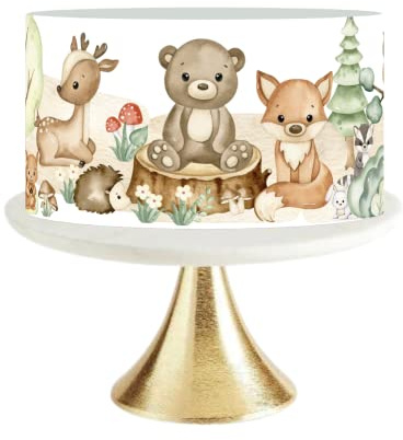 Woodland Baby Shower Cake Wrap Woodland Baby shower decorations