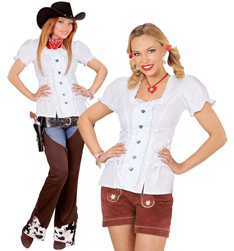 W WIDMANN MILANO Party Fashion - Camicetta tradizionale da donna, per feste della birra e sagre popolari, per costumi da cowgirl, carnevale