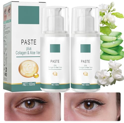 KERANEET Gelsomino, crema per gli occhi, crema per gli occhi, siero per gli occhi, 2 pezzi da 100 ml, crema per gli occhi con collagene, per la pelle degli occhi, per uomini e donne.