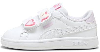 Puma Puma Smash 3.0 Badges V INF, Basket Femelle, Puma White-Magic Rose-Lilac Frost,