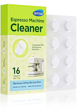 APPTRIN 16 pastilles de nettoyage pour cafetière, adaptées à une large gamme de modèles de machines à café