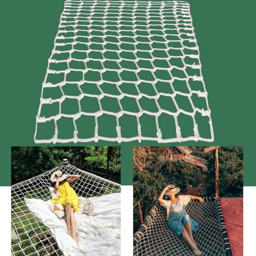 White Polyester Outdoor Hammock Net,Scenic Area Safety Anti-Fall Nets Props Netting for Photographing,Patio Fall Arrest Protective Net for Self-contained Hous(Size:1M×2M(3.3FT×6.5FT),Color:White)