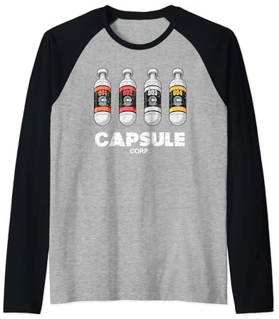 Capsule Corp pour Geek et Otaku fan d'Animé et de Manga 90s Manche Raglan