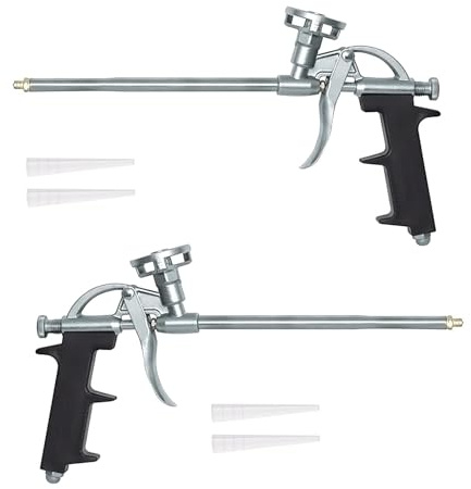 2 x PU-sprutskumpistol, tätningsmedel skumpistol, sprejskumfördelningspistol, sprej termisk isolering expansion skumpistol, används för att fylla luckorna i förseglade fönster