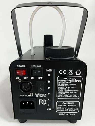Hakuta Máquina de Humo con 18 Luces LED, Máquina de Niebla Automática para Halloween, Bodas y Fiestas DJ con Modos Carrera