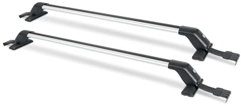YSQOJF Baca Coche para Viajes 1 Par De Barras Portaequipajes Universales De Aluminio para Techo De Coche, 108 Cm, con Cerradura, Pieza De Modificación