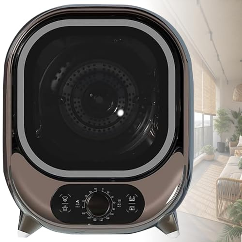 GwlThixion Secadora condensadora portátil, Secadora compacta de 5 kg con Secado por Centrifugado de 0,8 kg, Fabricada En Acero Inoxidable, para Apartamentos Y Dormitorios ElectroplatedBlue