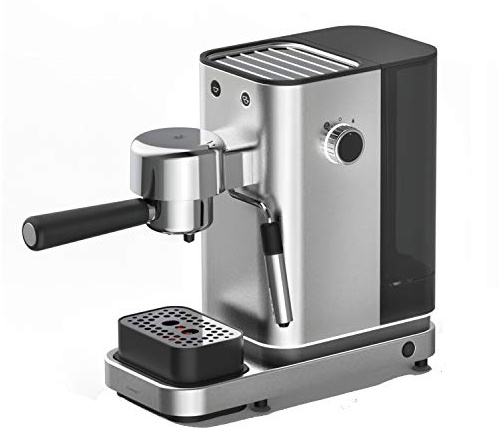 WMF Lumero Espressomaschine Siebträger 1400 Watt, Siebträgermaschine, 3 Einsätzen, für 1-2 Tassen Espresso, auch für Pads, 15 bar, Tassenabstellfläche, Milchaufschäumdüse, edelstahl matt