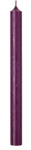 IHR Bougie cylindrique de 25 cm - Couleur unie - Aubergine