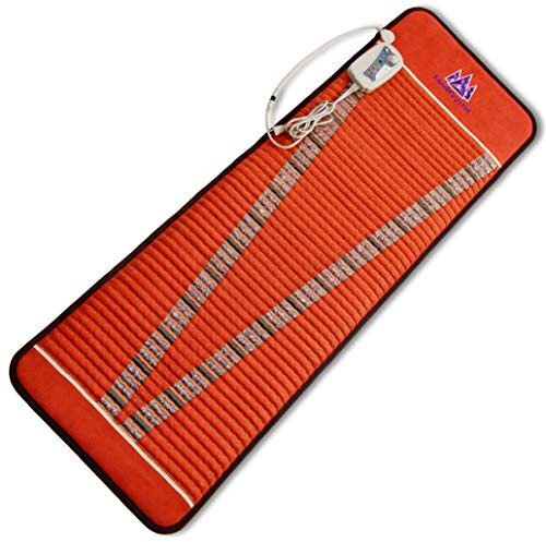 MediCrystal Infrared Heating Bio Stimulation Mat - Full-Size 72L x 24W - Natural Amethyst & Tourmaline Crystals - Adjustable Temperature 86-158°F (30-70°C) - Negative Ions - FDA Reg Manufacturer