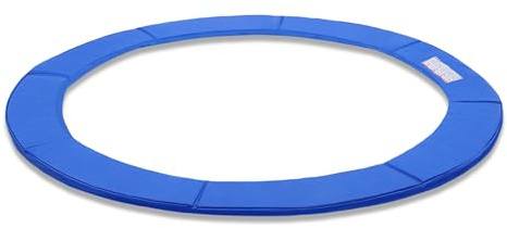 Froadp Ø366cm Coussin de Protection Trampoline Contour pour Rebord Couvercle à Ressort avec Sangles de Fixation Résistant aux UV Tapis de Sécurité pour Trampoline de Fitness (Bleu)