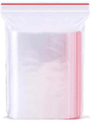 ULTECHNOVO 100pcs Clear Resealable Bags Transparent Sealing Storage Pouches for Organizing Beads Jewelry Heavy Duty Leakproof Dispenser Bags for Home Office Use