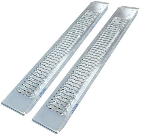 LIEKUMM 2X Auffahrrampe, 440kg Tragkraft Stahl Motorrad Rampe, 151 cm Auffahrrampe für Anhänger, Auto, Garage, Elektromotorrad, ATV, Werkstatt, Lager, Laderampe Motorrad