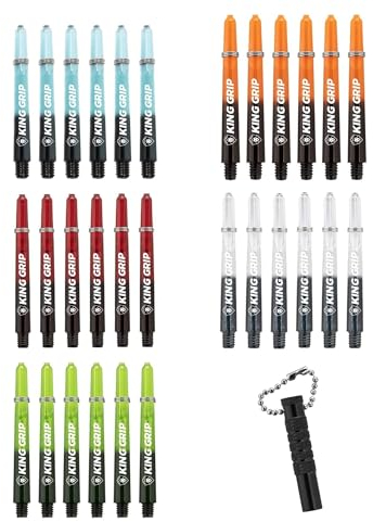 KOTO - Dartschäfte Collection Medium, 30 Shafts & praktischer Shaft Remover, Nylon Shafts