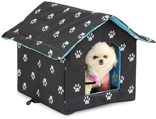 TOATELU - Casa plegable, lavable y resistente para gatos al aire libre, impermeable y caliente