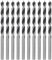 sourcing map 10pcs Brad Point Drill Bits 4mm (5/32) Dia Straight Round Shank Metric Brad Point Spiral Twist Drill Bits for Softwood Hardwood Plywood Plastic Rubber, Silver Tone