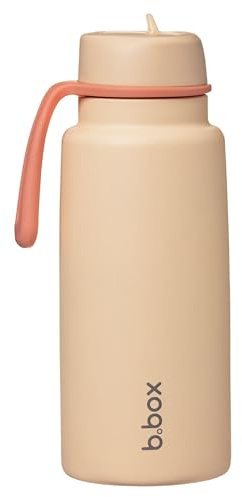 b.box Isolierte Flip-Top Wasser und Trinkflasche 1 L | Trinkflasche Edelstahl, Dreiwandig | Hält Getränke bis zu 46 Stunden Kalt | 1 L