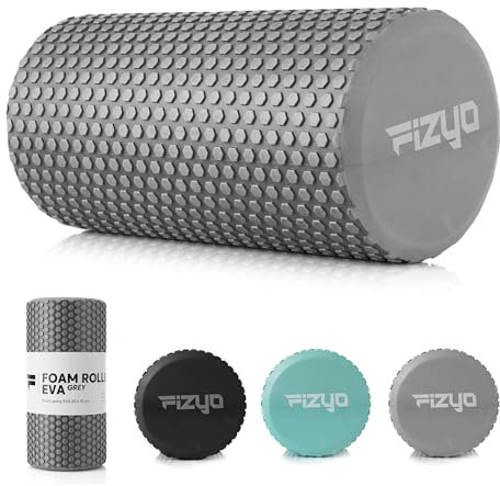 Fizyo Rullo massaggiante - Rullo in schiuma EVA per yoga, pilates, fitnessuno, riabilitazione, rigenerazione muscolare, allevia il dolore alla schiena, alle gambe, alla fascia, massaggio indipendente