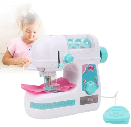 Ejoyous Juguete para Máquina de Coser Eléctrica, Tamaño Mediano, Juguete Educativo para Niños, Mejora Las Habilidades Prácticas, Niñas de 3 Años en Adelante