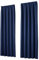 heimtexland Vorhang Blickdicht Thermovorhang Verdunklungsvorhänge 2er Set Kräuselband Deko Gardine isolierend Kälteschutz Sonnenschutz Fensterdeko Typ139 Maritim dunkelblau HxB 245x135 cm