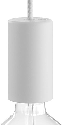 creative cables EIVA Elegant, Kit portálamparas para Exterior E27 IP65 en Silicona - el Primer portalámparas IP65 conectable en el Mundo - Blanco