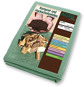 AGRI plus Fieltro de protección para compost, 200 g/m², para cobertura de compost, 6 x 25 m