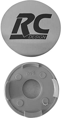4 stycken original RC navlock 55 mm rostfritt stål matt EM03 set om 4 navkapslar, fälgkåpor hjulnavkapslar, navskydd, fälgnavskydd, hjulnavskydd
