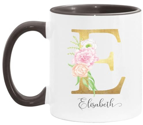 Lalasol Mug Nom à Personnaliser Tasse Prénom Personnalisé Alphabet Cadeau Pour Fille Femme Collègue Amie Famille Anniversaire – Imprimé en France