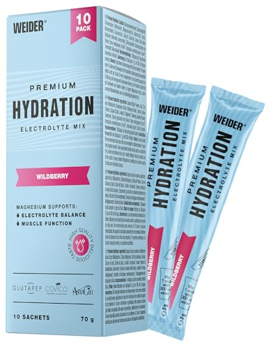 Weider - Premium Hydration - Erfrischender Elektrolyt-Drink mit Kokoswasserpulver - Zuckerfrei, Vegan - Nach Sport oder bei Kater - 10 Portionen - Wildberry