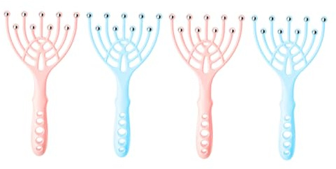 BCOATH 4 Pièces masseur de tête masseurs manuels du cuir chevelu masseurs portables - Masseur crânien outils de massage outils manuels Masseur portatif masseur de style griffe pp