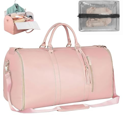 Borsone da Viaggio Convertibile 2 in 1, Borsa per Abito con Scomparto per Scarpe, Grande Borsa da Viaggio Porta Abiti Donna per Viaggi, Brevi Vacanze, Viaggi d'Affari