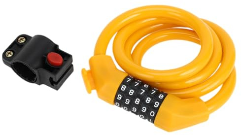 Hihaha Lucchetto per Bicicletta con Telaio di Blocco/Lucchetto Catena Regolabile per Bicicletta da Montagna Bicicletta da Strada/Lucchetto Cavo per Bicicletta a 5 Cifre 133cm / 1Set