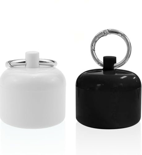 GUOYOU 2 Pack Key Ring Sports Jewellery Storage Box Portable Ring Holder Ring Storage Box with Sponge and Round Keychain Can Store Jewelry for Hiking Sports and Other Outdoor Sports