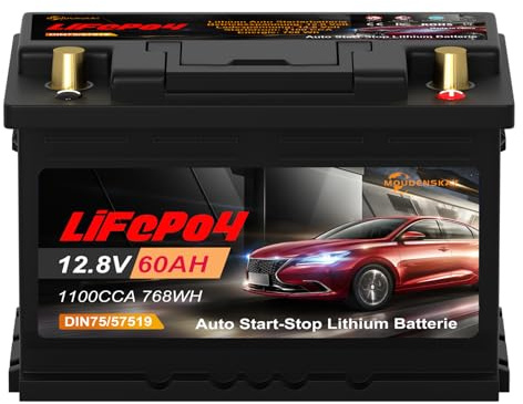 MOUDENSKAY bilbatteri 12 V 60 Ah lifepo4 startbatteri 1 100 CCA med BMS