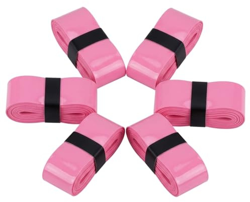 HJDJBD 6 pièces Rosa Cinta Antideslizante Agarre Absorbente de Sudor,Multifuncional para cañas de Pescar,Raqueta de Tenis y bádminton