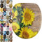 Sanilo WC Sitz mit Absenkautomatik, viele neue Toilettendeckel zur Auswahl, hochwertige Oberfläche, einfache Montage, stabile Scharniere (Sunflower)