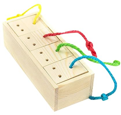 CIYODO Juguete Educativo para Juguete para Aves Herramienta de Alimentación y Forrajeo Accesorios para Jaulas de Periquitos y Cacatúas Material Seguro y Divertido