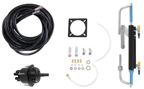 Kit de dirección hidráulica fueraborda 90 CV para barcos marinos con bomba de control, kit de dirección hidráulica para barco fuera de borda