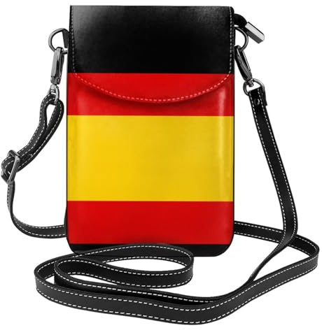 QAZWZML Cartera pequeña cruzada para teléfono con la bandera alemana con tapa abatible, perfecta para ir de compras, viajes y uso diario.