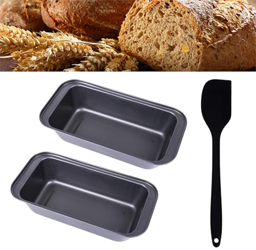 2 teglie da 25 x 13 x 6 cm per la cottura antiaderente per pagnotta rettangolare per pane teglie per la cottura in acciaio al carbonio teglia per pane teglia per torte lavabile a mano durevole padella