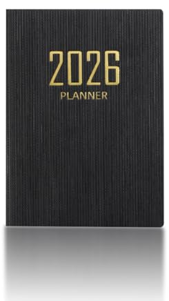 ARYIMYDP Mini Agenda de Bolsillo 2026 A7 (Cuero PU Suave), Planificador Portátil– Perfecto para Viajes, Trabajo o Regalo Práctico