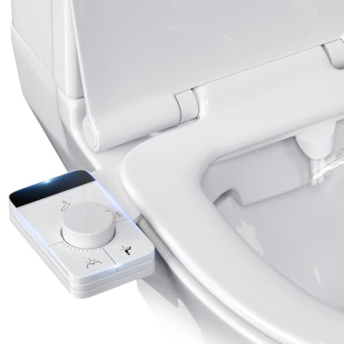 Aomdom Accesorio para bidé para inodoro, inserto retráctil autolimpiable doble boquilla bidé accesorio no eléctrico bidé interruptor de presión ajustable bidé accesorio de inodoro