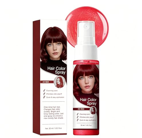 Pulvérisateur de teinture pour cheveux lavable - Pulvérisateur de couleur passionnante pour et célébration - Bouteille légère - Design temporaire
