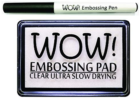 Wow Clear Embossing Ink Pad Ultra Slow Drying WV02 and Embossing Pen WV04 - Bundle 2 Items