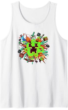 Minecraft Creeper Face Explosion Débardeur