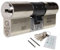 Nickel, 35/55 (90mm) greenteQ Orion TS007 3-Star Anti-Snap Euro Cylinder Lock Door Barrel