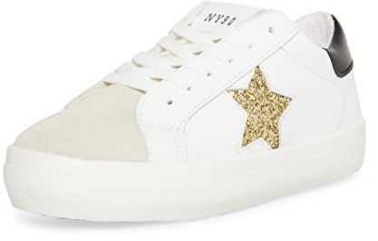 Steve Madden Women's Starling Sneaker, Gold Glitter, 5.5 UK
