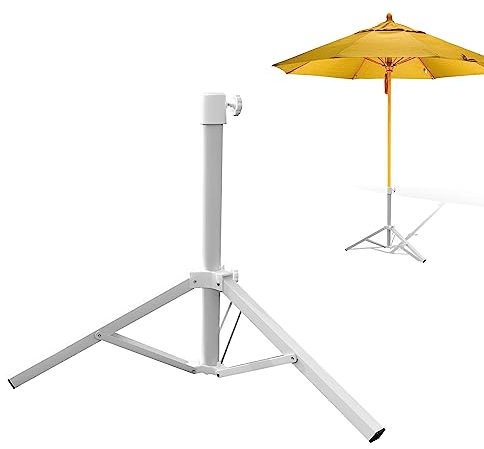 Pied De Parasol Pliable en Métal pour Barres De Parasol - Tube De Support Stable - pour Jardin Et Camping (Diamètre 2,5 cm)